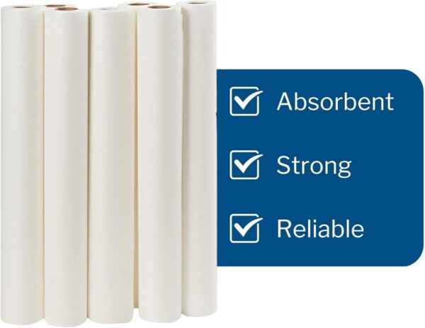 McKesson Medical Exam Table Paper [12 Rolls] – Bed Table Sheet Cover Ideal for Diaper Changing, Waxing, Nursing, Chiropractor, Patternmaking, Tracing - Smooth Paper Roll - White, 21 in x 225 ft - Image 5