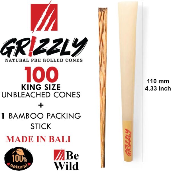 NLP Pre Rolled Cones | King Size Cones | 100 Pack | Organic Cones | Natural Rolling Paper with Tips Pre-Rolled Rolls Papers prerolled cone papers, King Size 109mm - Image 4