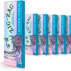 ZIG-ZAG Rolling Papers 1 ¼ Ultra-Thin (6 Booklets) - 32 Sheets Each - Slow Burning Rolling Papers