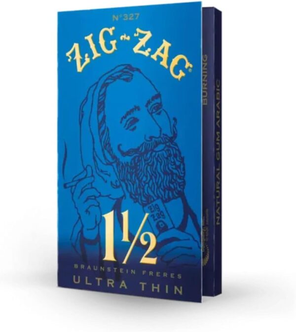 ZIG-ZAG Rolling Papers 1 ½ Ultra Thin Blue (24 Booklets) - 32 Sheets Each (Pre-Priced at $0.99 Each) - Image 2