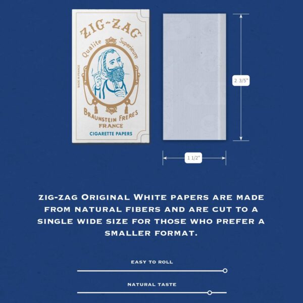 ZIG-ZAG Rolling Papers - Original White 70 mm Paper - Natural Gum Arabic - Thin Glue Sealing Line - 6 Booklets with 32 Papers per Booklet,32 Count (Pack of 6) - Image 6