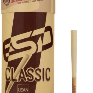 RAW Cones Classic Lean Size - 100 Pack - Slow Burning Pre Rolled Cones with Tips & Packing Tubes Included
