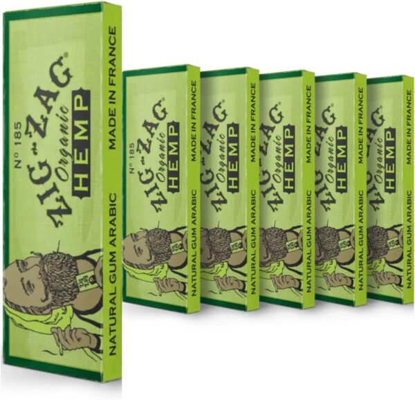 ZIG-ZAG Hemp Rolling Papers 1¼ Size (6 Bookets) - 32 Sheets Each