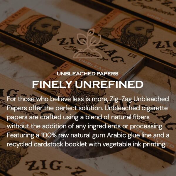 ZIG-ZAG Rolling Papers 1¼ Unbleached (6 Booklets) - 50 Sheets Each - Image 7