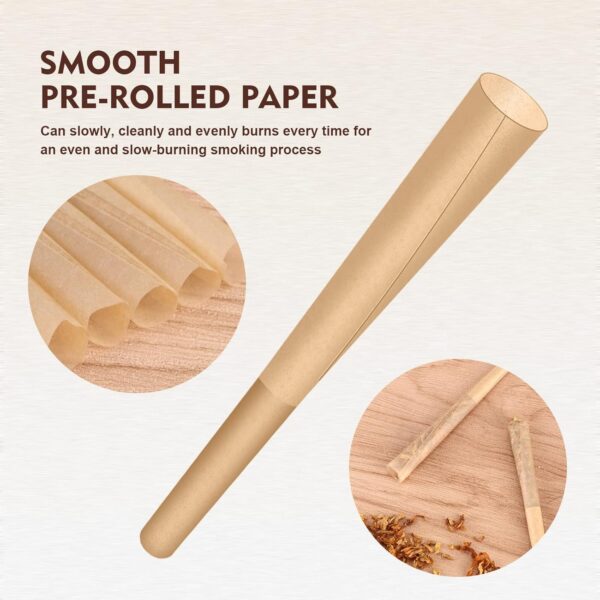 1-1/4 Rolling Papers Pre Rolled Cones | 72 Pack | Natural Pre Rolled Rolling Paper with Tips | Easy to Use and Convenient - Image 4