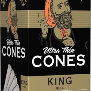 Zig-Zag Ultra Thin Pre Rolled Cones, King Size, Bulk Pack of 800, Easy to Fill, Prerolled