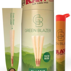 RAW Cones Single Size Dogwalker: 50 Pack - Mini Pre Rolled Cones Shorter Than 1 1/4 Size (70/30) Classic Rolling Papers & Tips, 70mm
