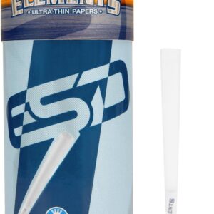 Elements Ultra Thin Rolling Paper Cones King Size | 100 Pack | Pre Rolled with Tips and Packing Tubes Included