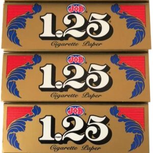 1.25 JOB Rolling Papers, 5 Pack Bundle, 120 Paper Leaves Total