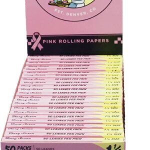 Blazy Pink Cones 50ct Pack | Pink Rolling Cones | Vegan & Smooth Burning | Blazy Susan Quality Smoking Accessories