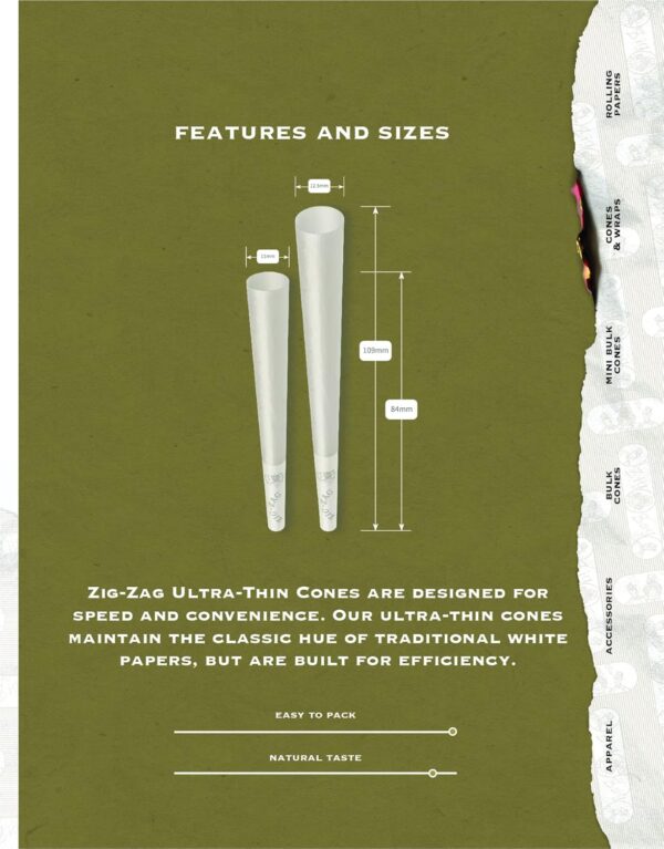 ZIG-ZAG Pre Rolled Cones - Ultra Thin Cones 1 1/4 Size - 24 Cones - Image 4