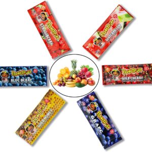 Flavored Rolling Papers, King Size Flavored Rolling Paper With 6 Kind Different Fruit, Individually Sealed Packaging (6packs-flavors)