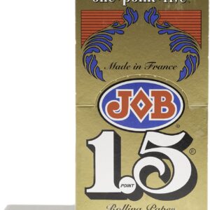 JOB Gold 1-1/2 Size Rolling Papers Set, 24 Booklets (24 Rolling Papers per Booklet) 100% Natural Wood Fibers, Natural Acacia Gum, Unbleached - Ultra-Thin and Slow-Burning