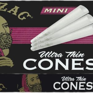 Zig-Zag 70mm Ultra Thin Pre Rolled Cones - 24 Pack Box | Premium Quality | Slow Burn | Easy to Fill | Versatile Rolling Papers | 24 Rolling Papers