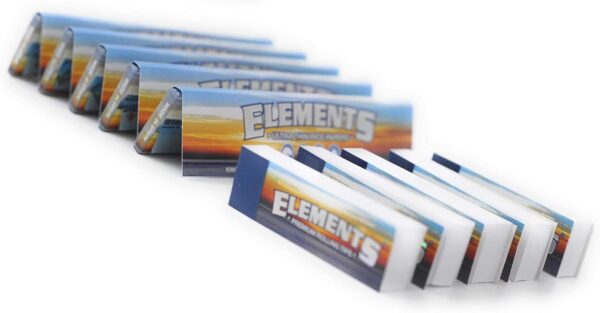 Elements King Size Slim Ultra Thin Rice Rolling Paper Full Box of 50 Packs - Image 5