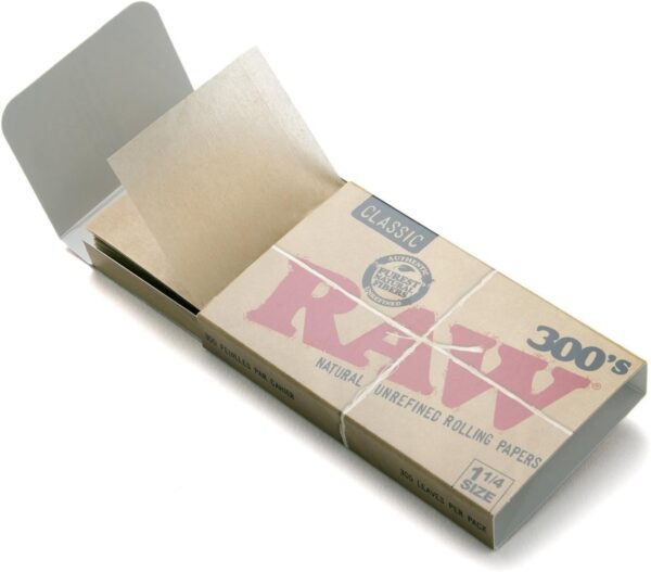 RAW 300 Classic 1.25 1 1/4 Size Rolling Papers, 300 Count (Pack of 1) - Image 2