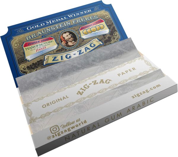 ZIG-ZAG Rolling Papers - Original White 70 mm Paper - Natural Gum Arabic - Thin Glue Sealing Line - 6 Booklets with 32 Papers per Booklet,32 Count (Pack of 6) - Image 4