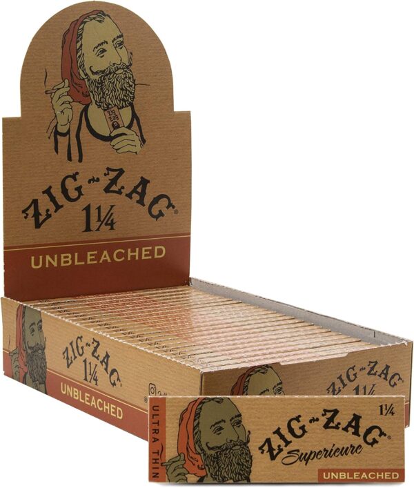 ZIG-ZAG Rolling Papers 1¼ Unbleached (24 Booklets) - 32 Sheets Each - Image 2
