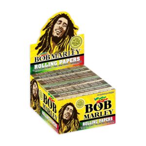 Bob Marley Rolling Paper - King Size Extra Long (110mm) Pure Hemp Paper - Full Box of 50 Booklets!