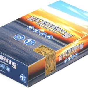 Elements 1.25 1 1/4 Size Ultra Thin Rice Rolling Paper Full Box Of 25