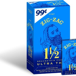 ZIG-ZAG Rolling Papers 1 ½ Ultra Thin Blue (24 Booklets) - 32 Sheets Each (Pre-Priced at $0.99 Each)