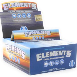 Elements King Size Slim Ultra Thin Rice Rolling Paper Full Box of 50 Packs