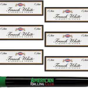 JOB French White 1-1/4 Size Cigarette Papers | Includes JOB Papers and ARC Cigarette Saver (6 Pack)