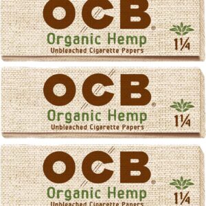 OCB Organic Hemp 1 1/4 Rolling Papers - 3 Packs - 50 Papers Each