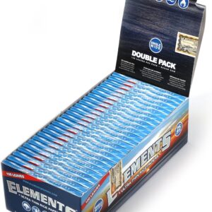Elements Single Wide Rice Thin Cigarette Rolling Papers, Sugar Gum, 100 Count (Pack of 25)