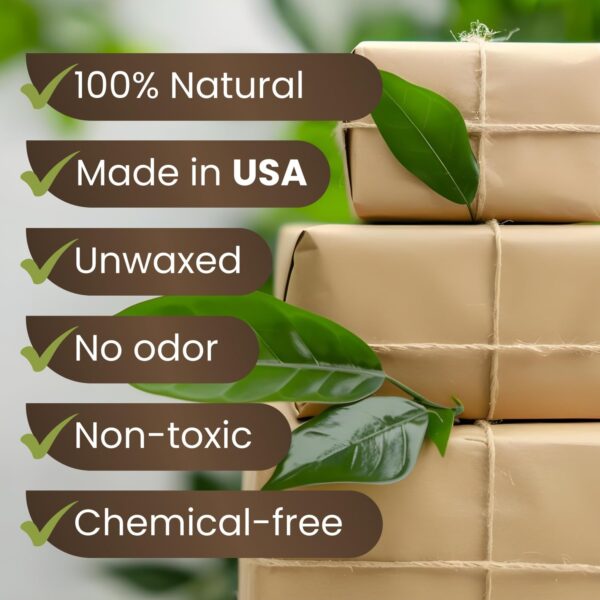 24" x 1200" (100 ft) Natural Kraft Paper Roll – USA Made Non-Toxic, Odorless, 100% Recyclable Brown Wrapping Paper for Shipping, Packaging, Crafting & Gift Wrapping - Image 3