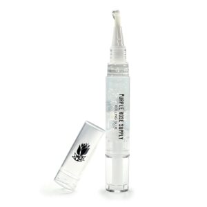 Purple Rose Supply Rolling Glue – 4ml Glue Pen with Brush Applicator – Natural Plant Cellulose – Spit-Free Rolling Alternative – Glue Stick