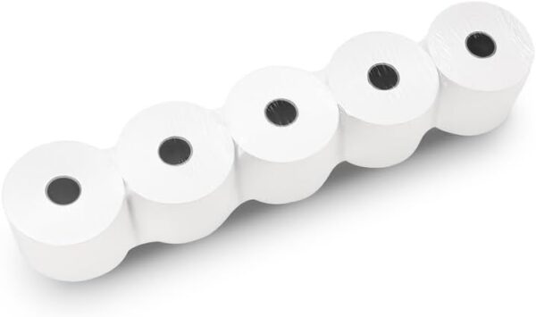 [Pack of 100 Rolls] Adding Machine Tape/Calculator Paper Rolls 2-1/4 x 150 Feet 1 Ply White Bond Paper for El-1750 1801 P23 Printing Calculator 10 Key - Image 2