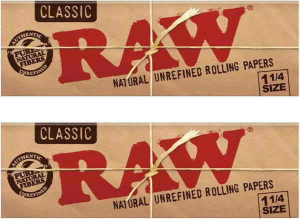 RAW Tray Combo Includes Tray, 1 1/4 Cigarete Papers, Original Tips, and RAW 79mm Machine and ARC Cigarette Saver (Small) - Image 2