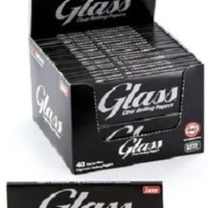 Luxe Glass Mini 1 1/4 Clear Cellulose Rolling Paper - Full Box - 24 Packs