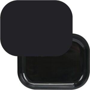 HOKirin Metal Tray with Soft Magnetic Lid,Metal Small Tray with Spill Proof Cover,Cute Black Blank Decorative Tray,Perfect for Home and On-The-Go,7” x 5.5” x 0.6“