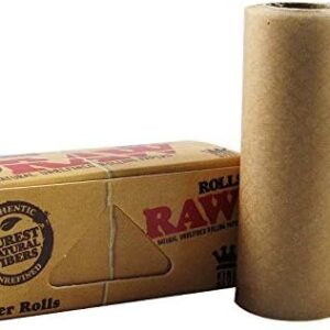 Raw Rolls Classic Natural Unrefined Rolling Paper King Size 3 Meter ( 9 Feet ) 1 Pack