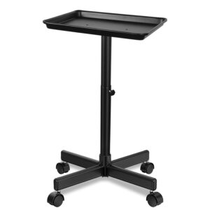 Salon Tray on Wheels-Height Adjustable Salon Rolling Tray-Color Tray for Hair Salon