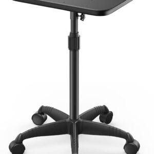 Salon Tray Cart Premium Aluminum Tattoo Tray on Wheels Salon Trolley Adjustable Height Storage Cart for Clinic Spa (36inch)