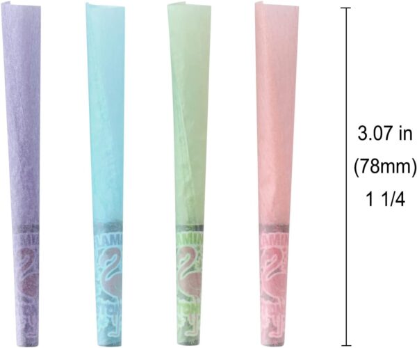 Pre-Rolled Green Cone, 4 Packs of 32 PCS Cones of 1 1/4 Size Rolling Papers with Tips (78mm) - Image 2