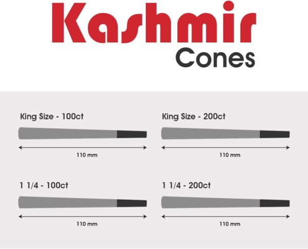 Kashmir Pre Rolled Cones Rolling Papers 1 1/4 Rolling Cones Unbleached Rolling Papers Pre Rolled Cones 78 mm Natural Fibers Easy to Use and Convenient Preroll Cones (1-1/4 200ct) - Image 7