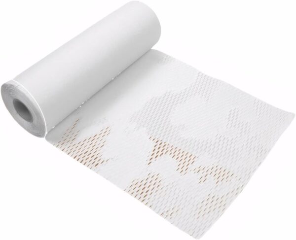 Honeycomb Packing Paper Roll,Eco-Friendly Bubble Wrap Alternative for Moving.Shipping.Gifts Wrapping Paper,Shock-Proof Recyclable Biodegradable Cushioning Material,Fragile item protection12"×394"