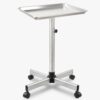 Salon Tray, Silver Salon Tray, Tattoo Tray on Wheels, Metal Salon Rolling Tray, Salon Services Tray Height-Adjustable, Tattoo Tray, Medical Tray, Dental Tray（Silver）