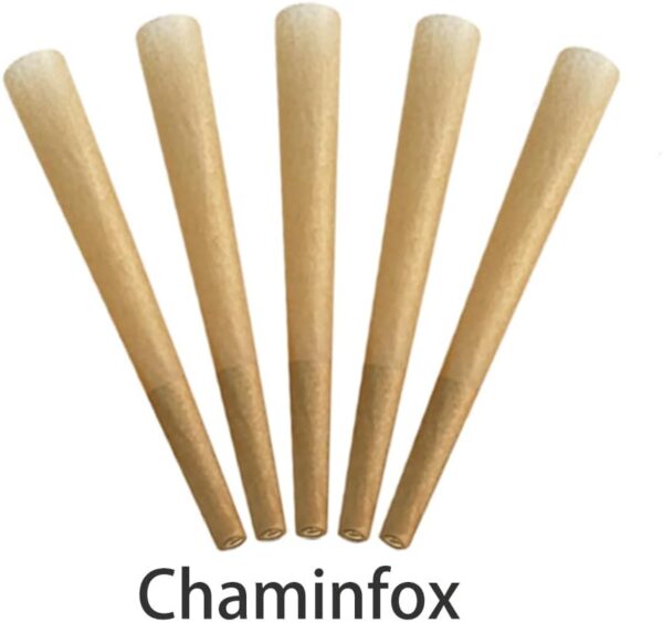 120-Pack Pre-Rolled Cones 1 1/4 Size – 84mm Organic Hemp Rolling Papers with Tips | Natural Brown Unbleached Paper | Slow Burning Preroll Tubes for Cigarette Rolling - Image 8