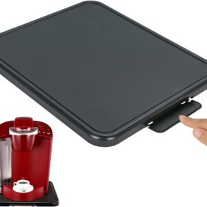 Kitchen Caddy Sliding Tray - Appliance Coffee Maker Slider, Large Rolling Tray Countertop Moving Sliders for Stand Mixer Air Fryer, Toaster, Blender, and More -11.7'' W × 13.8''D
