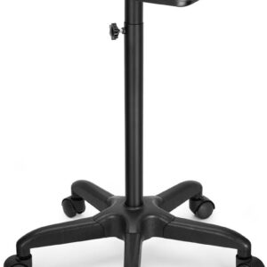Salon Tray Cart Premium Aluminum Tattoo Tray Rolling Trolley Adjustable Height Storage Utility Cart for Clinic Spa Rolling Tray (Black)