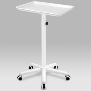 Salon Tray, Salon Rolling Tray with Adjustable Height, Salon Tray on Wheels, Salon Color Tray Ideal Use As Tattoo Tray, Medical Tray and Dental Tray