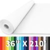36" x 2520" (210') White Wrapping Paper Jumbo Rolls, White Kraft Paper Roll, Easel Painting Drawing Paper Roll Art Supplies, Gift Wrapping Chart Poster Bulletin Board Paper Roll 80GSM 55LB