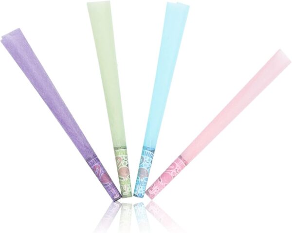 Pre-Rolled Green Cone, 4 Packs of 32 PCS Cones of 1 1/4 Size Rolling Papers with Tips (78mm) - Image 3
