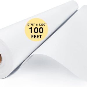 Easter Art Easel Paper Roll for Crafts, Drawing & Painting, 17.75"x1200" (100') White Gift Wrapping Craft Kraft Bulletin Board Poster Banner Coloring Paper, Kids Art Supplies, Wedding Floral Supplies