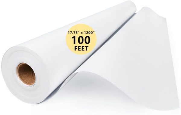 Easter Art Easel Paper Roll for Crafts, Drawing & Painting, 17.75"x1200" (100') White Gift Wrapping Craft Kraft Bulletin Board Poster Banner Coloring Paper, Kids Art Supplies, Wedding Floral Supplies